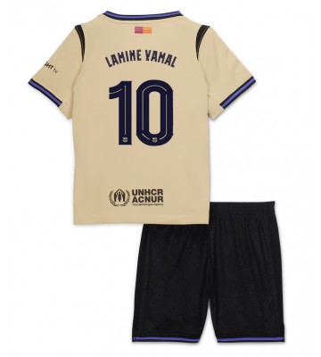 Barcelona Lamine Yamal #10 Udebanetrøje Børn 2025-26 Kortærmet (+ Korte bukser)